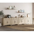 thumbnail image 6 of Light Beige Buffet Cabinet with with Storage Cabinets, Modern Farmhouse Kitchen Storage Cabinets 8 Doors and 4 Drawers, 134 inch, 6 of 6