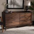 thumbnail image 5 of Bowery Hill Mahogany Finish Mid-Century 6-Drawer Wood Dresser, 5 of 9