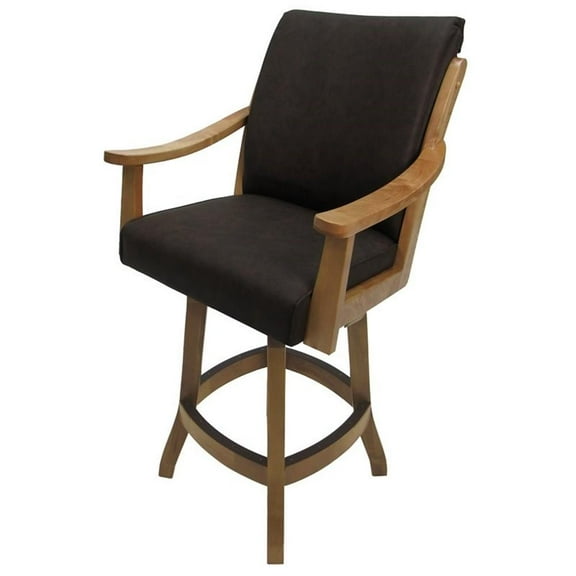 Tobias Designs Casa 26" Swivel Wood Counter Stool in Innova Chestnut