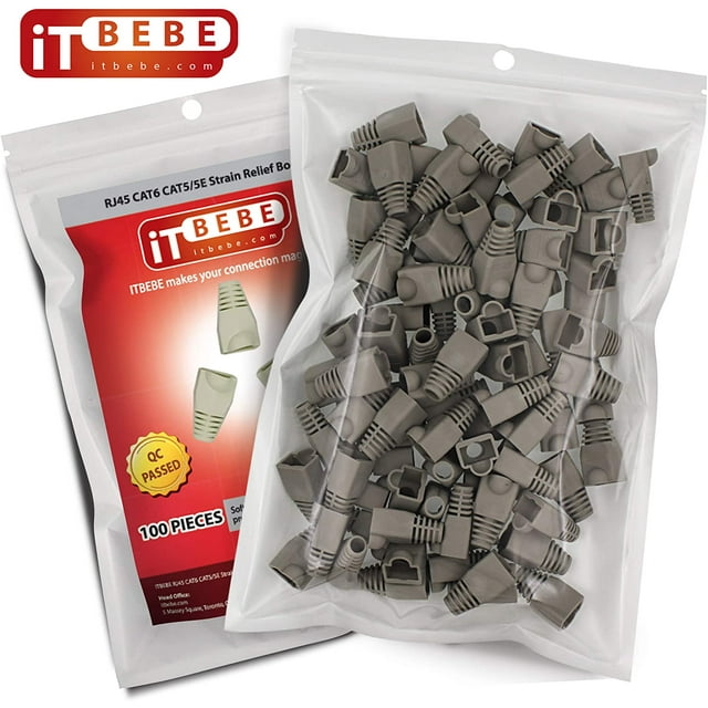 ITBEBE Grey RJ45 Set de Protection de Démarrage pour Cat5 Cat5e, et Connecteurs Ethernet Cat6