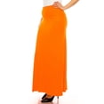 thumbnail image 2 of Women's Plus Size Casual Solid High Waisted A -line Maxi Skirt with an elastic Waistband, 2 of 7