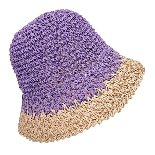 Sombrero de paja con circunferencia de la cabeza de 56-58 cm, sombrero de pescador con protección solar de verano para mujer, sombrero transpirable a juego con el color