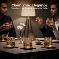 thumbnail image 5 of 2PCS 360 Spinning Crystal Glass Set, Rotating Whiskey Glasses with Heavy Relief Base, Premium Crystal Tumblers for Cocktails, Bar, Home and Party Use (Style A), 5 of 7