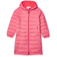 thumbnail image 1 of Essentials Toddler Girls Long Lightweight Hooded Puffer Jacket, Pink, 2T, 1 of 2