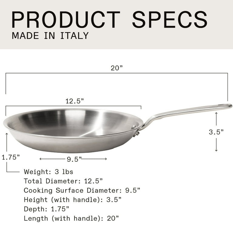 ANEDER 12.5 Inch Skillet / 10 inch Carbon Steel Wok Pan