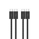thumbnail image 1 of Cable USB C a USB C, paquete de 2 unidades, 1 m, 60 W, para iPhone 16, color negro, 1 of 7