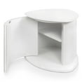 thumbnail image 6 of Furniture of America Talo Fluted Pedestal Triangle Storage End Table, Glossy White, 6 of 20