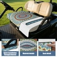 thumbnail image 4 of 51" x 31" Mandala Pattern Front Seat Cover for Golf Carts - Breathable Microfiber Towel Universal Fit for Most Popular Cart Models, 4 of 8
