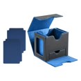 thumbnail image 2 of Estuche Para Baraja De Cartas Con Capacidad Para Más De 100 Tarjetas, Accesorios, Multifuncional, Interior De Piel Sintética En Color Azul Interior azul, 2 of 8