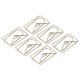 thumbnail image 4 of 100 clips de papel metálicos, proceso de galvanoplastia dorada, clips de papel antioxidantes, antideslizantes con caja de almacenamiento para sobres de trabajadores, 4 of 5