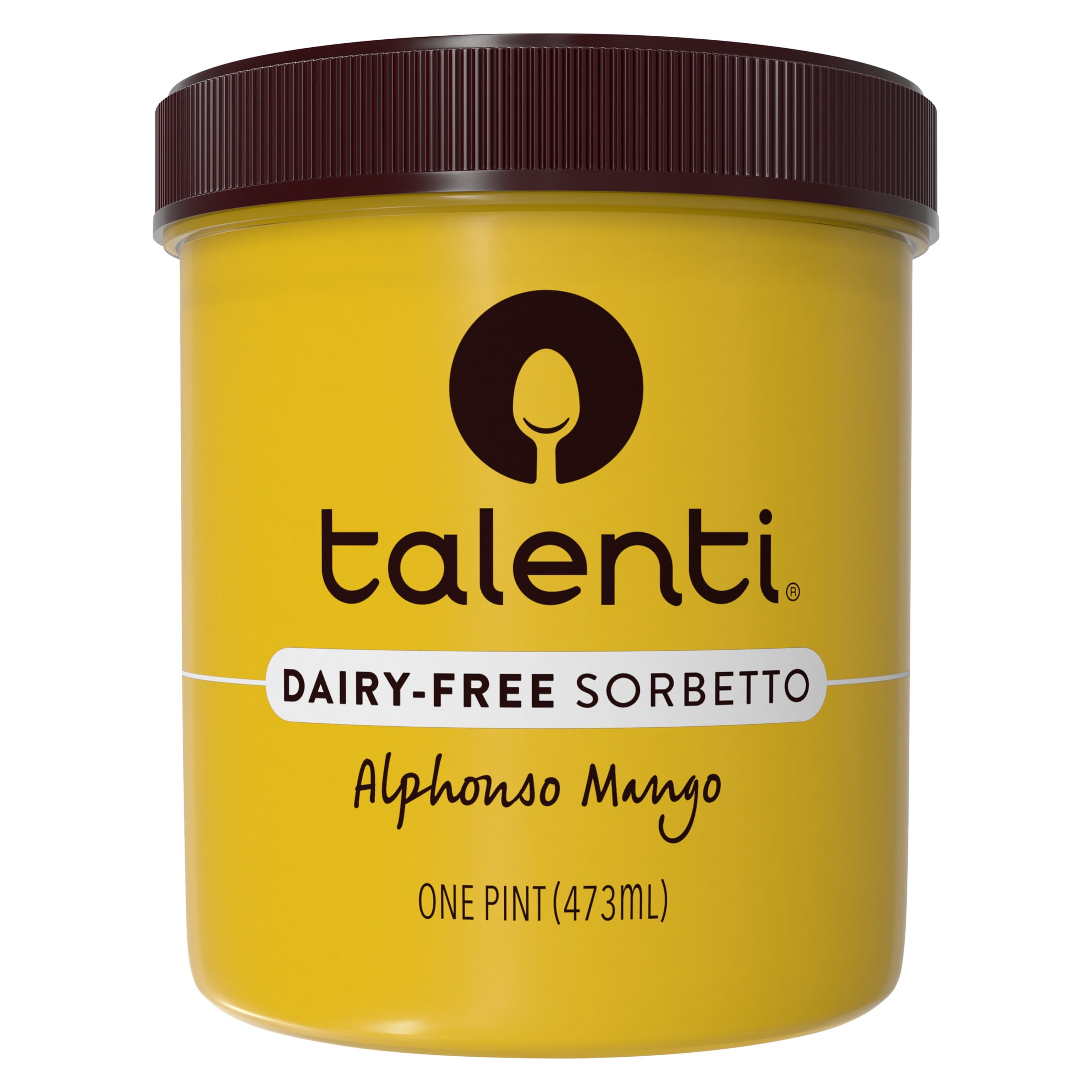 Talenti Dairy-Free Sorbetto Alphonso Mango Sorbet Frozen Desserts, 1 Pint