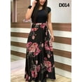 thumbnail image 2 of Tralilbee Robe Longue Imprimée pour Femme Pièce Florale Col Rond Banquet Mode Élégante Robe Moulante Moderne Aguichant Grande Taille, 2 of 3