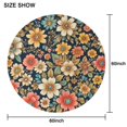 thumbnail image 6 of Pioneer Flower Floral Print Pattern Round Tablecloth 60"x60",Wrinkle Wipeable Table Cloth for Kitchen Dining Room Picnic Patio Party, 6 of 6