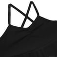 thumbnail image 5 of Hansber Kids Girls Lyrical Dance Dress Spaghetti Shoulder Straps Modern Ballet Dance Leotard Dancewear Black 3-4, 5 of 6