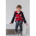 thumbnail image 2 of Sudadera con capucha Marvel Spider-Man para niños pequeños, forro polar rojo/negro 4T, 2 of 7