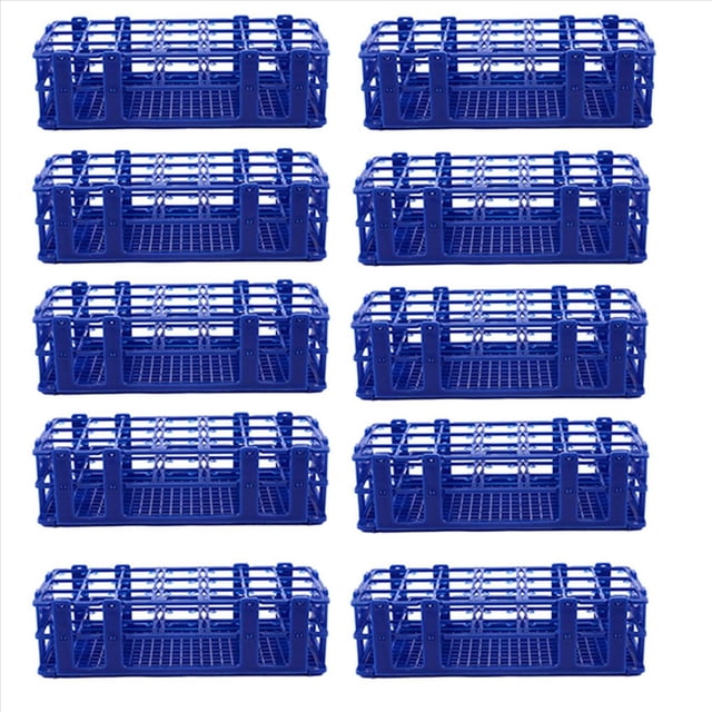 10X Sostenedor del Estante de Tubos de Centrifuga de 50 Ml de Plastico de Cajas de 21 Agujeros Azul