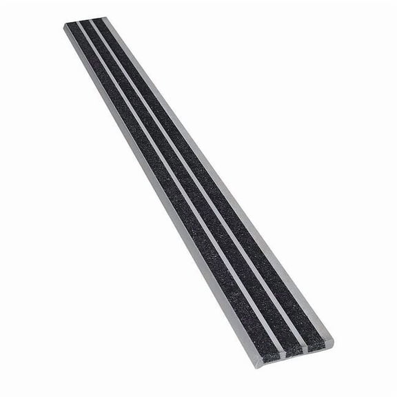 Stair Nosing Extruded Aluminum Black, 36 in W x 1/4 in Thick