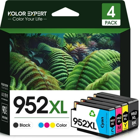 952 Ink Cartridge for HP 952 XL 952XL Ink Cartridges to OfficeJet Pro 8720 8725 8710 7720 7740 8715 8702 8730 Printer (Black Cyan Magenta Yellow, 4 Pack)