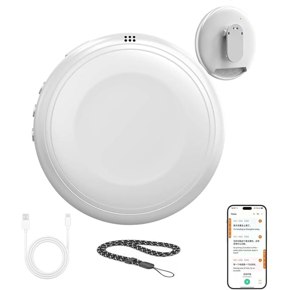Ai Real-time Language Practice Companion, Smart Wearable Translator | Portable AI Translator Language Translator Device, Supports 100  Languages, Real-Time for Work, Learning, Travel, Business
