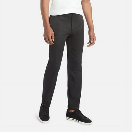 Kenneth Cole Reaction Mens Slim fit Dress Pants 36 / 32 Black Solid Stretch