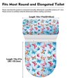 thumbnail image 7 of HELLHERO Butterfly Polyester Toilet Seat Lid Cover Set & Stretch Fit Bathroom Seat Covers & Elastic Edge for Hotel Fits All Toilet Shapes, 7 of 7