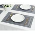 thumbnail image 6 of Unique Bargains Vinyl Placemats for Table Decor Washable Table Placemats 8pk Silver, 6 of 7