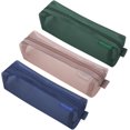 thumbnail image 1 of Bolsa de malla para bolígrafos Colorlife, paquete de 3, con cremallera, multifuncional, transparente, organizador de lápices, bolsa de almacenamiento para suministros de oficina, cosméticos,, 1 of 7