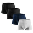 thumbnail image 1 of Plebaso Mens 4 Pack Boxer Briefs Breathable Stretch Underwear Soft Boxers for Men Short Leg Underpants, 1 of 2