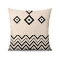 thumbnail image 3 of Bohemian Black and White Geometric Lines Throw Pillow Covers 18"x18", Set Of 4, Linen Study Sofa Cushion Cover Indoor Living Room Home Decor, 3 of 7