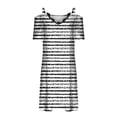 thumbnail image 5 of FcBaudy Robe à Manches Courtes Col en V, Robes d'Été pour Femmes, Robes Décontractées d'Été Imprimées à Manches Courtes Robe de Plage Robe d'Été pour Femmes, 5 of 5