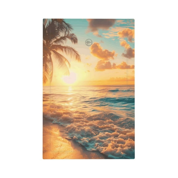 Fuzoiu Tropical Sunset Beach Scene Print Single Duplex Outlet Cover Plate, Light Switch Cover, for Receptacle Light Switch, Switch Cover Decorative Wallplate-Style V