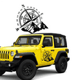 4Pcs Car OffRoad SUV Side Body Sticker Compass Mountain Decals Sticker