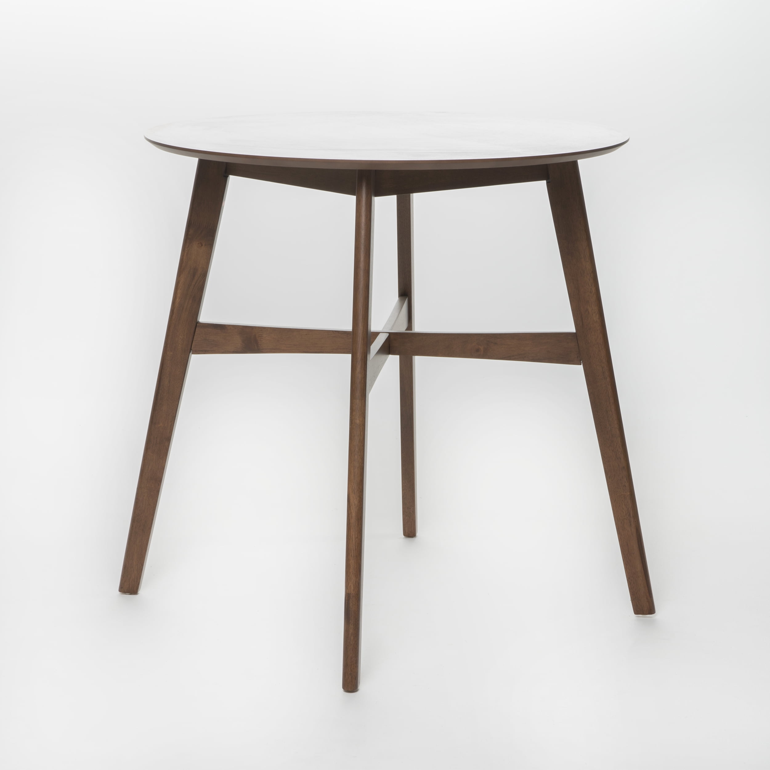 Noble House Mitchell Counter Height Dining Set, Walnut, Beige