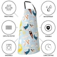 thumbnail image 5 of Kdxio Japanese Carps Apron with Pockets Adjustable Kitchen Aprons for Men Women Waterproof Aprons for Cooking,Drawing,Crafting, Baking Household Cleaning, 5 of 5