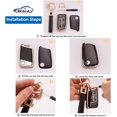 thumbnail image 4 of Key Fob Cover Compatible with Fit for VW Volkswagen Jetta Beetle Tiguan Passat Golf MK6 Polo 3 Buttons Key Case Protection Shell with Keychain Case Holder Protector,1,Black, 4 of 6