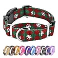 thumbnail image 1 of Collar Martingale para perros Hikiko, a cuadros rojos y verdes, tamaño pequeño, de nailon, 1 of 5