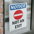 thumbnail image 4 of (2 Pack) Not An Exit Sign With Symbol OSHA Notice Sign 5 Inch X 3.5 Inch Vinyl Label Decal Sticker Weather Resistant, UV Protected for Workplace, Business, and Construction Site, Made, 4 of 7