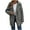 Dark Gray, variant on Women's Mid-Length Faux Fur Teddy Coat - Plush Fleece Open Front Lapel Overcoat, Warm Ethical Luxury Winter Cardigan with Side Pockets