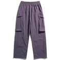thumbnail image 4 of CONZONE Mens Baggy Cargo Pants Wide Leg Hiking Pants for Men Trendy Elastic Waist Graphic Outdoor Joggers Pant With Pockets, 4 of 4