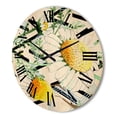 thumbnail image 3 of Designart 'Wild Spring Chamomile Flowers On Geometric Lines' Traditional Wood Wall Clock, 3 of 5