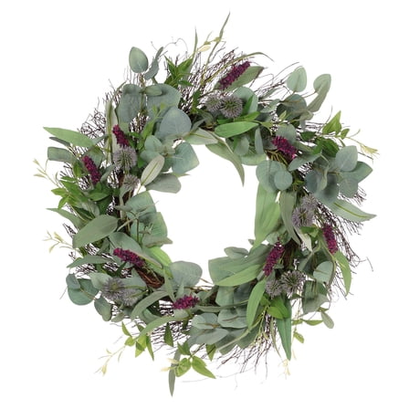 CC Christmas Decor Lavender and Mixed Foliage Artificial Spring Wreath - 24" - Unlit