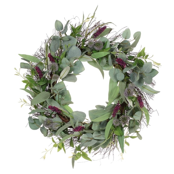 CC Christmas Decor Lavender and Mixed Foliage Artificial Spring Wreath - 24" - Unlit