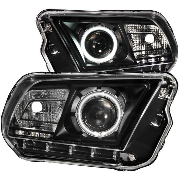 ANZO USA 121323 10-13 MUSTANG PROJECTOR HALO BLACK CLEAR (CCFL HEADLIGHTS Fits select: 2010-2014 FORD MUSTANG