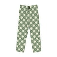 thumbnail image 4 of Xecao Daisy Plaid Green Men's Straight Lounge Pajama Pants: The Ultimate in Comfortable Sleepwear, 4 of 9