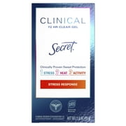 Secret Clinical Antiperspirant and Deodorant for Women Clear Gel, Stress Response, 1.6 oz