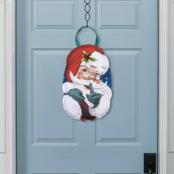 Traditional Santa Portrait Door Décor