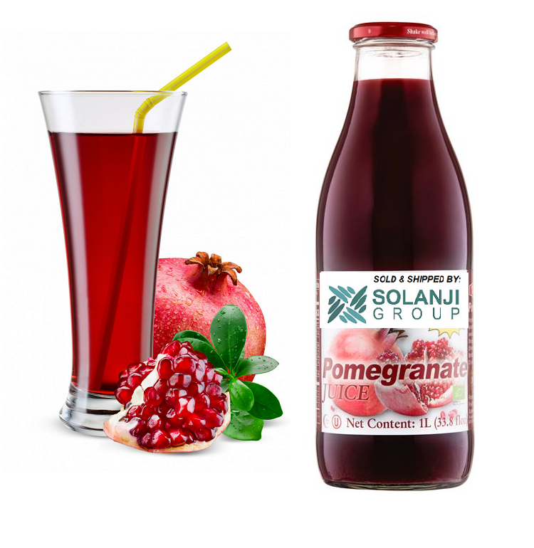 Pomegranate Juice Net 33.8 fl.oz (1 Ltr.) - One (1) Glass Bottle - High in Antioxidants