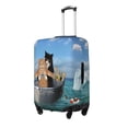 thumbnail image 2 of Balery Luggage Cover Two Brave Cats Are Floating On The Sea Iceberg Print Suitcase Covers for Luggage Elastic Washable Suitcase Protector Fits 18-32 Inch Luggage-Large, 2 of 9