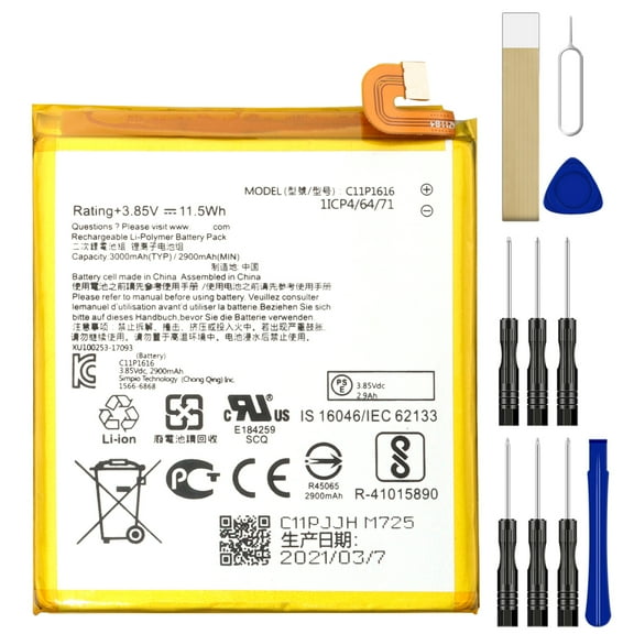 Replacement Battery C11P1616 For Verizon Asus Zenfone V V520KL A006 A009 Tool
