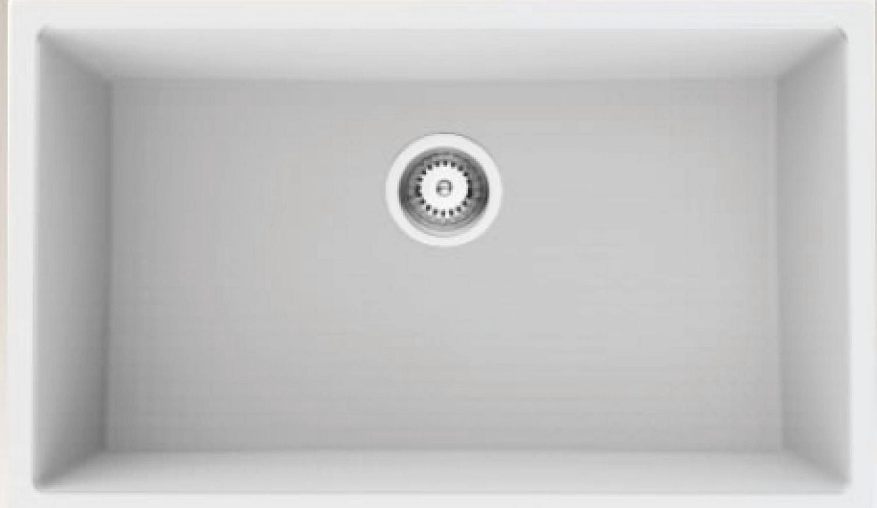 American Imaginations 32 pouces. W Évier de cuisine composite en granit blanc approuvé CSA avec 1 bolAI-34546